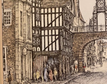 Alan Stuttle Eastgate Chester Signed Print