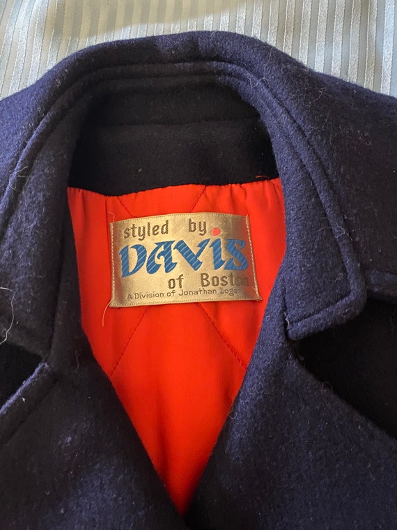 Davis of Boston Pea Coat Navy Vintage NWT