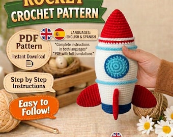 Amigurumi Rocket Crochet Pattern: DIY Space Toy PDF Download