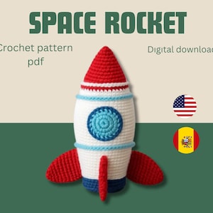 Amigurumi Rocket Crochet Pattern: DIY Space Toy PDF Download
