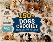 150+ Dog Crochet Patterns Bundle, Amigurumi Puppy Toy Patterns (PDF Download)