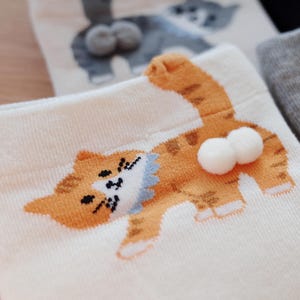 Calzini a forma di sedere / Calzini a forma di sedere di gatto per donna / Divertente regalo per gli amanti dei gatti / Design con coda 3D / Calzini carini / Idea regalo / Calza per animali domestici