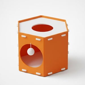 Cueva para gatos con rascador / Protector de sofá / Calidad prémium / Casa de interior tranquila para gatos para proteger sofás / Muebles modernos para gatos / Fiesta de felinos