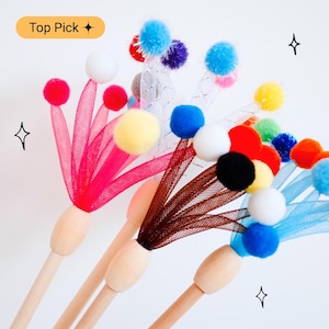 Pawctopus | Personalised Cat Wand Toy | Gift | Pet | Cat | Premium Plush Dental Friendly Texture | Homemade in UK
