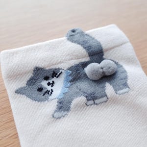 Butt Socks | Cat Butt Socks For Women | Funny Cat Lover Gift | 3D Tail Design | Cute Crew Socks | Gift Idea | Pet Stocking image 9