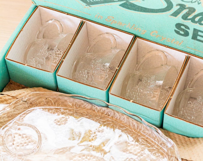 Vintage Servasnack Set Vintage Glass Snack Set Etsy
