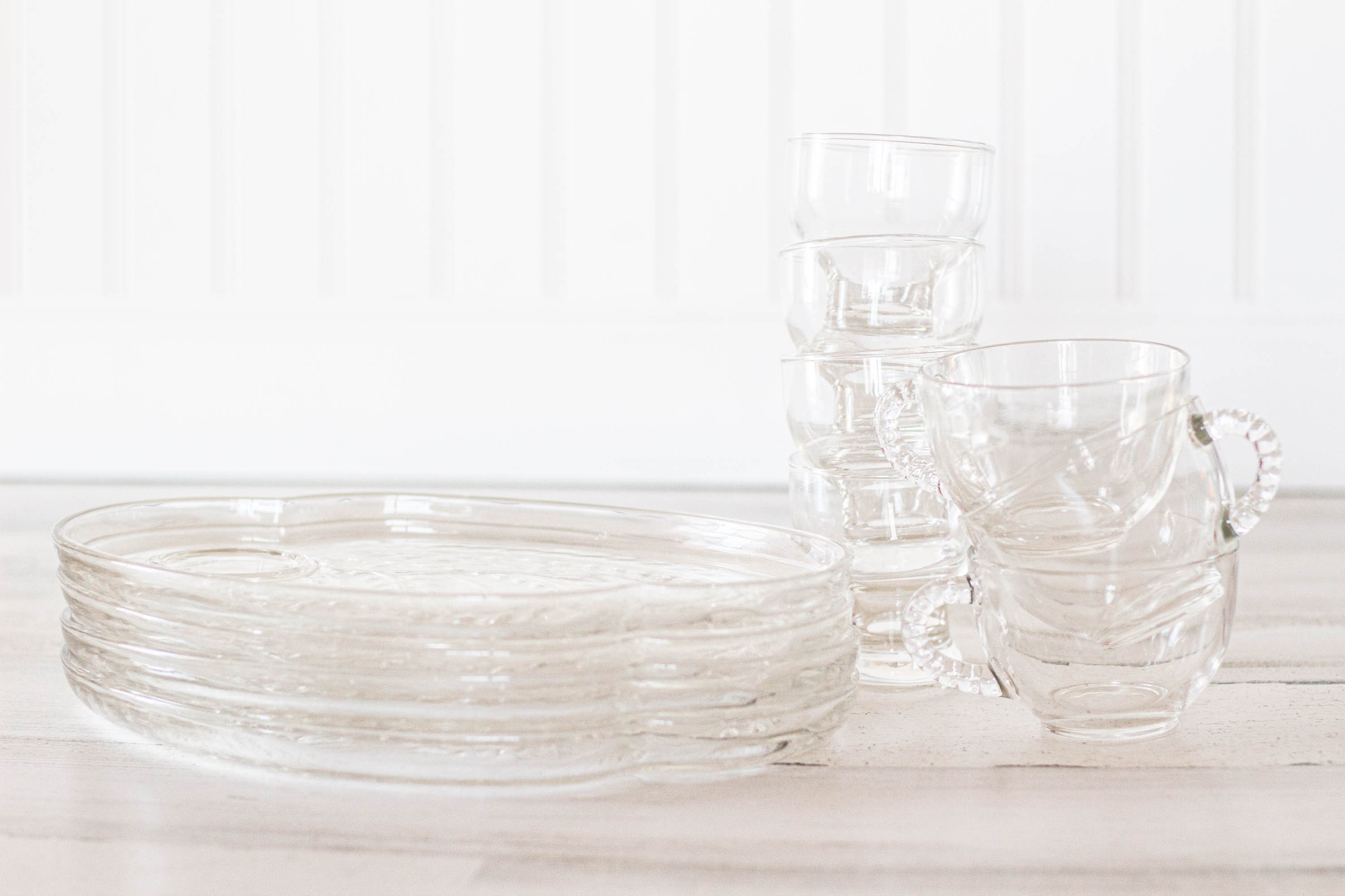 Vintage Federal Glass 12 Piece Snack Master Set With Original Etsy