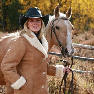 Ladies Sheepskin Coat-cattleman - Etsy