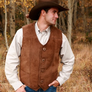 Mens Sheepskin Vest-gambler - Etsy