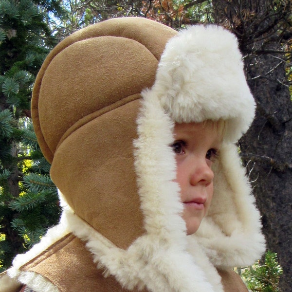 Kids Sheepskin Hat-Aviator