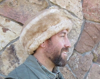 Mens Sheepskin Hat-Diplomat