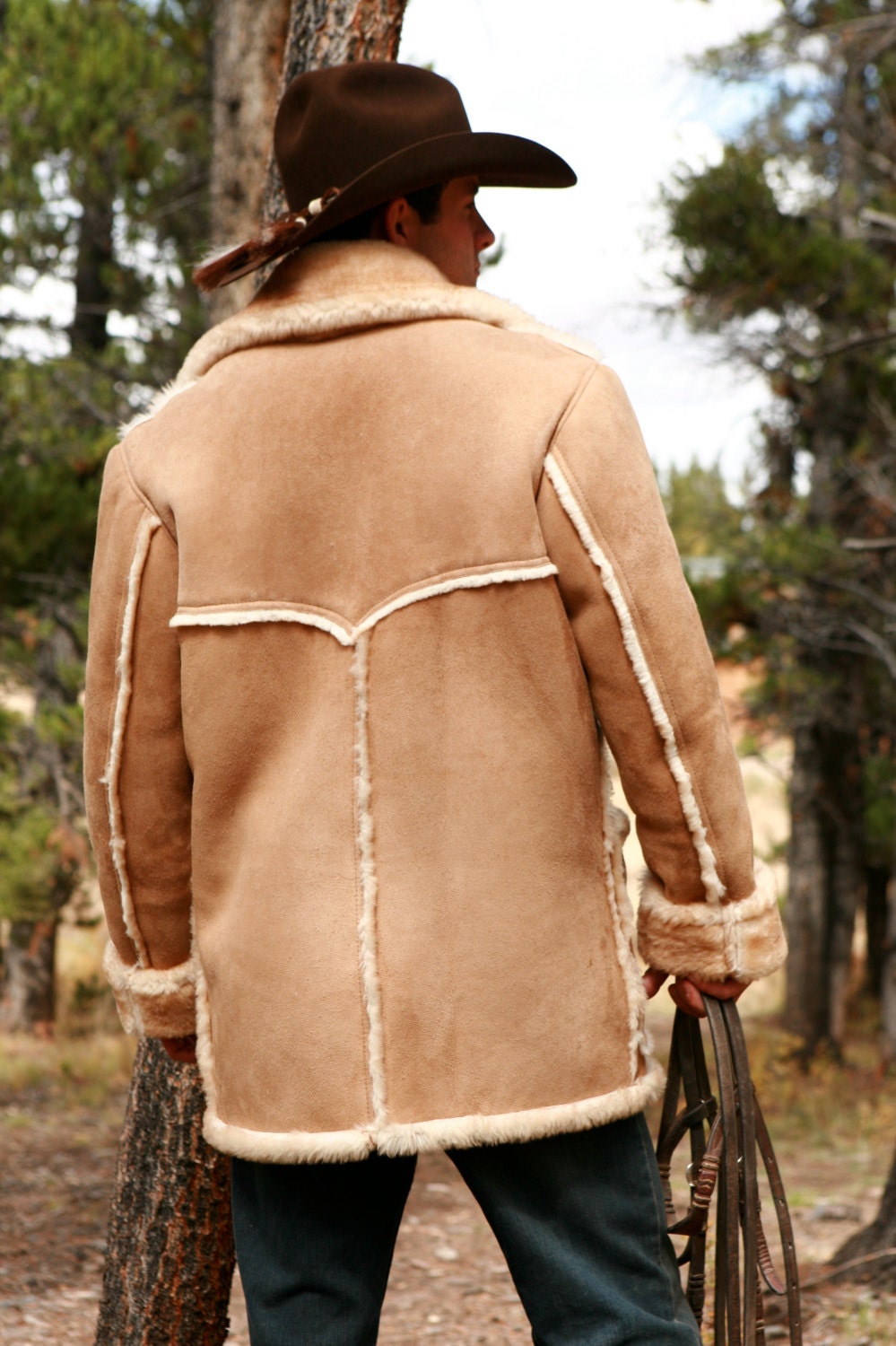 Ladies Sheepskin Cattleman Coat, Womens Sheepskin Gilet Outerwear