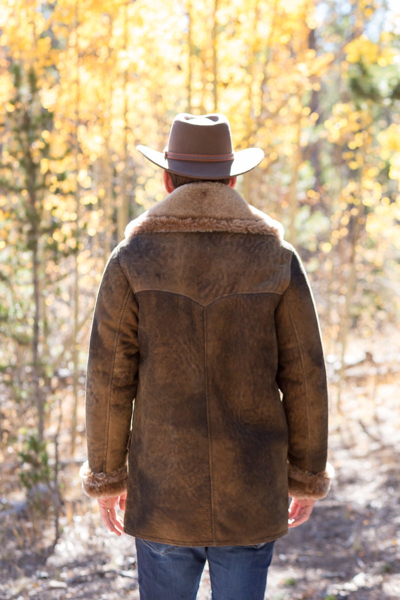 Mens Sheepskin CoatCattleman Etsy