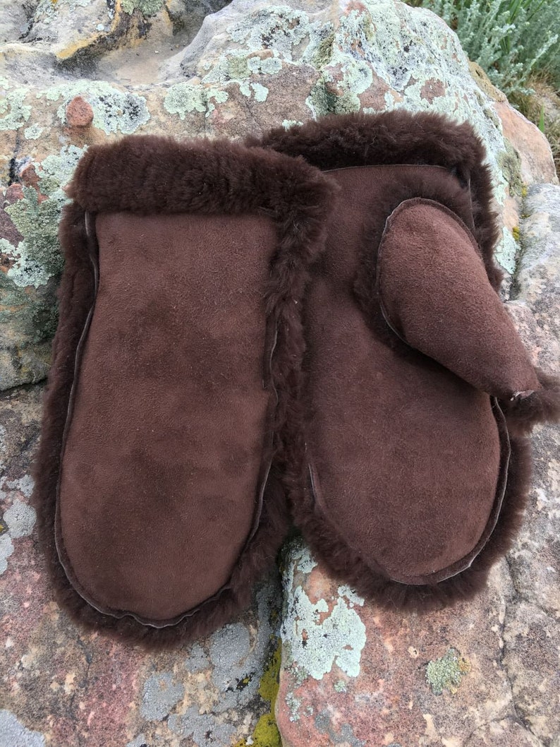 Mens Sheepskin Mittens Etsy