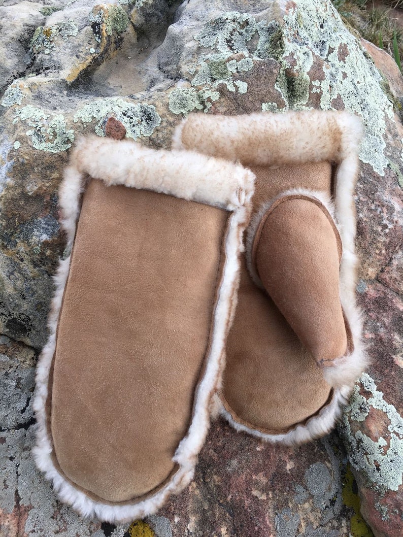 Mens Sheepskin Mittens Etsy