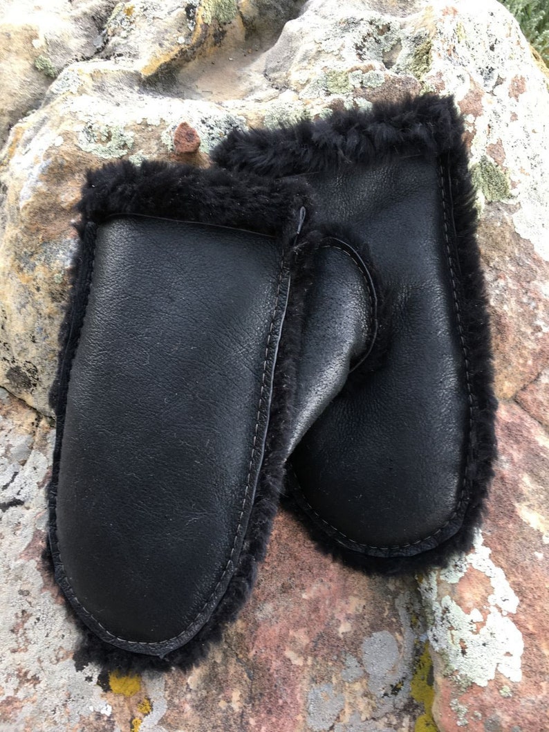 Mens Sheepskin Mittens Etsy