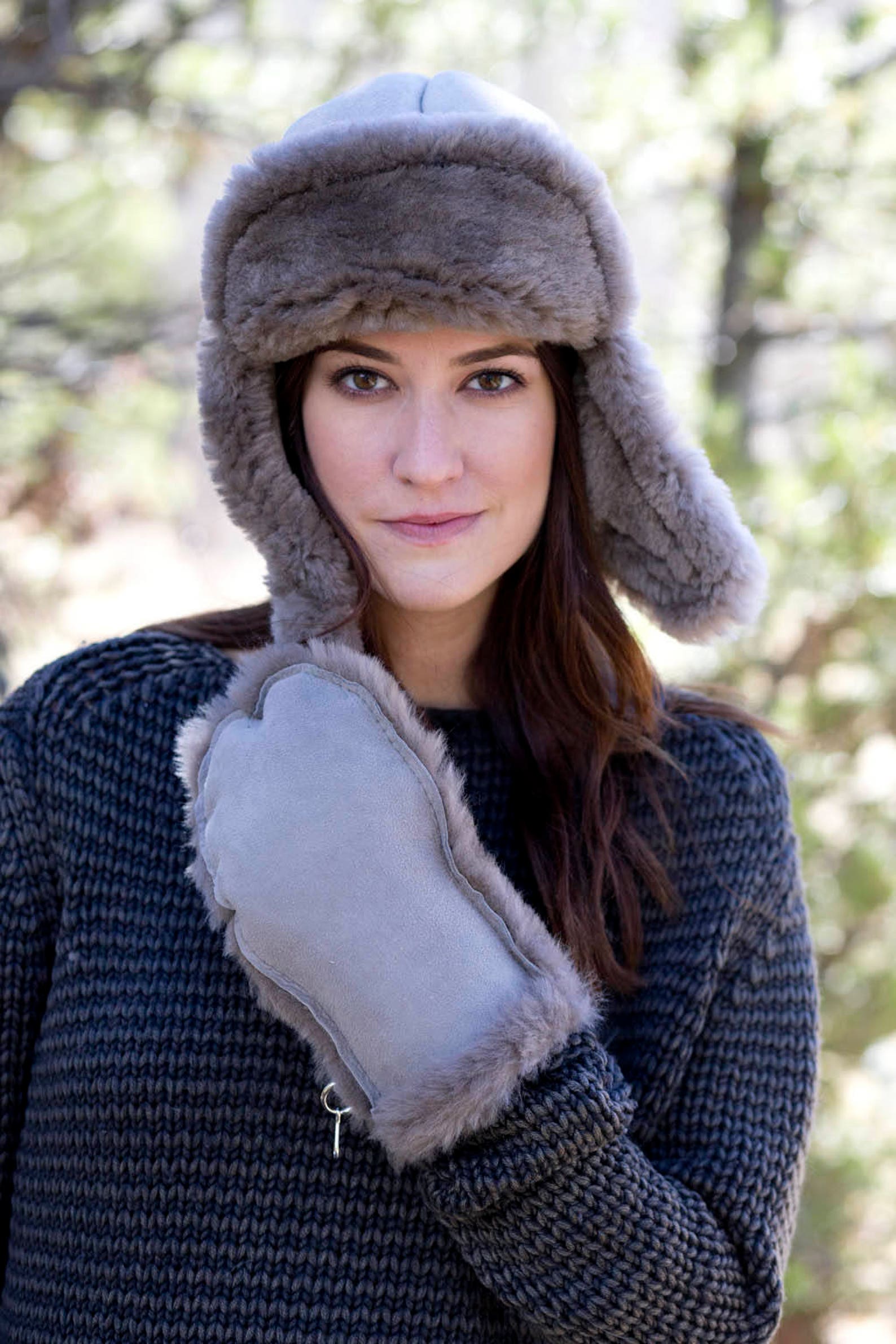 Ladies Sheepskin Mittens Etsy