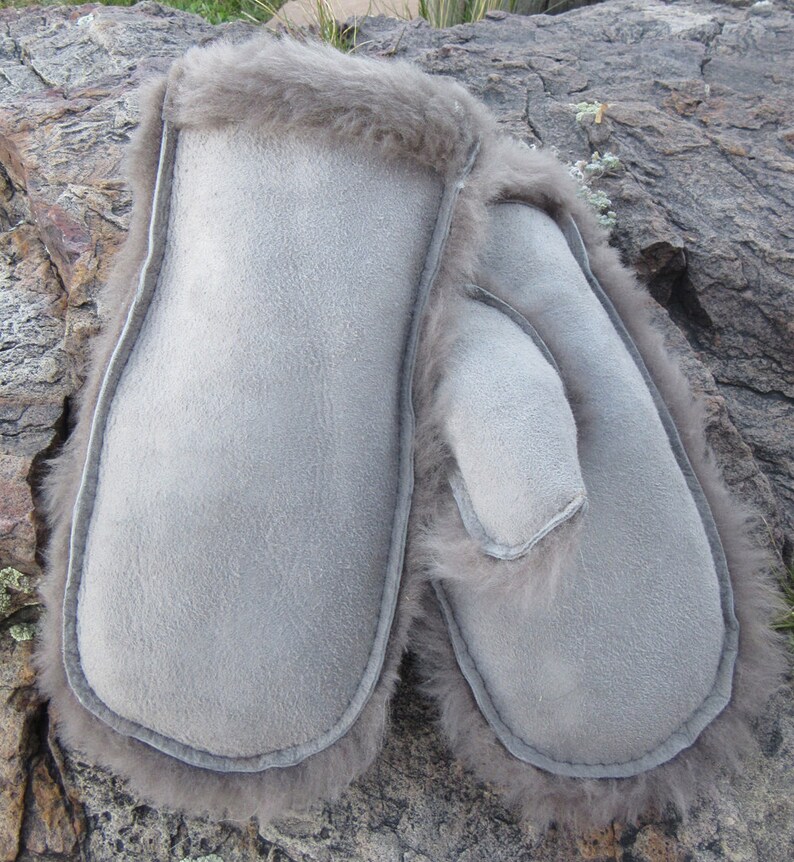 Mens Sheepskin Mittens Etsy