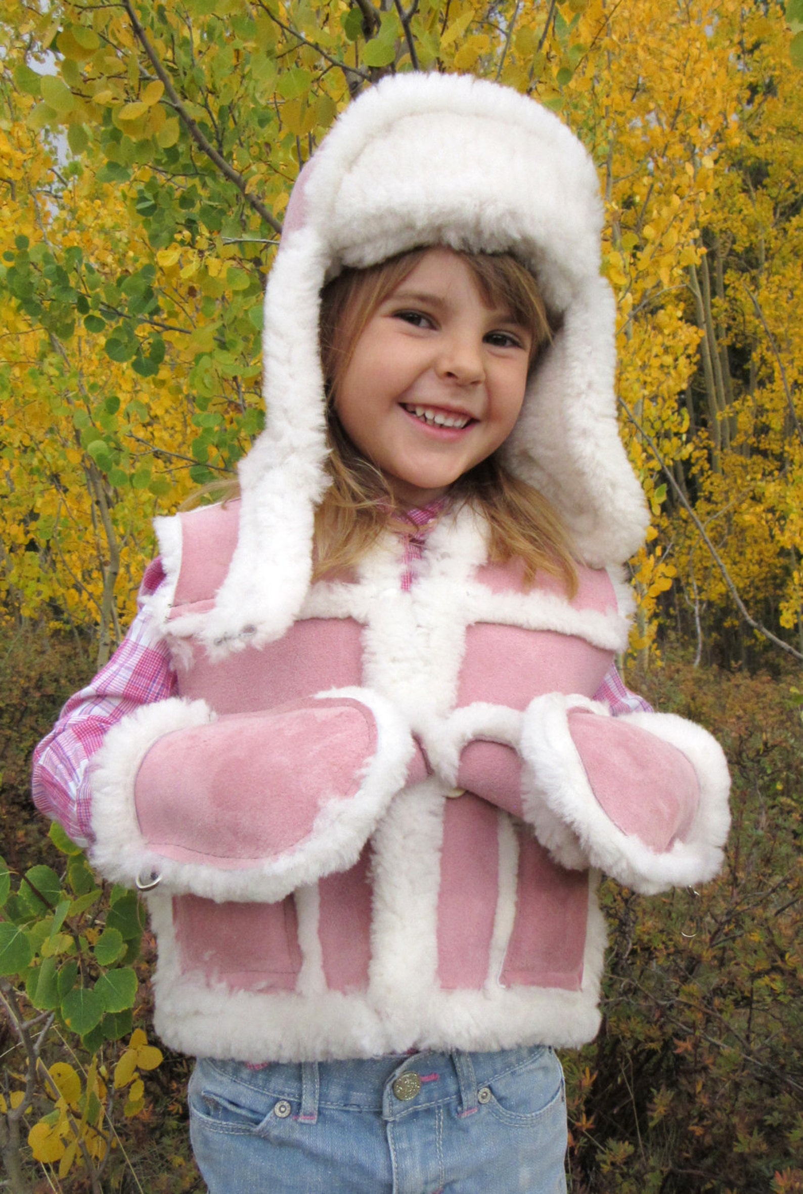 Kids Sheepskin Mittenschild Etsy