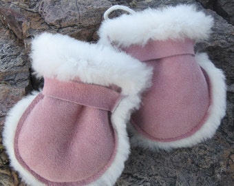 Kids Sheepskin Mittens-Baby