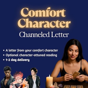 Uma mensagem canalizada intuitivamente do seu personagem de conforto: Carta de personagem de conforto personalizada e leitura de tarô || Qualquer anime, fandom, etc.!