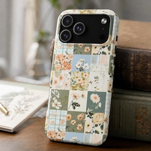 Coque de téléphone vintage Cottagecore à motif floral pour iPhone, Samsung