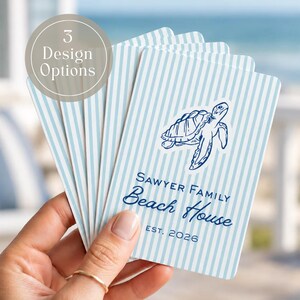 Custom Playing Cards Beach House Gift Personalized Card Deck Art New Beach Vacation Home Gift Customizable Poker Deck Housewarming Gift