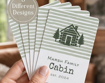 Baraja de cartas personalizada para cabañas, regalos personalizados para inauguración de casa, decoración para casas de vacaciones y juegos de mesa.