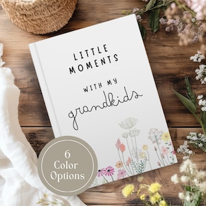 Custom Grandma Memory Journal Gift Grandparent Book Keepsake Gift for Gigi Grandkids Keepsake Grandma Baby Shower Gift for Mimi