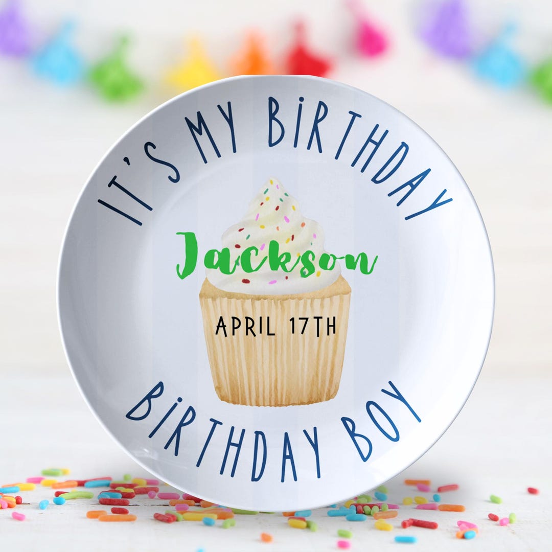Personalized Birthday Boy Plate: Custom Name Keepsake, Made in USA - Etsy