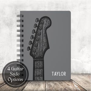 Personalized Guitar Gifts Musician Notebook Gift for Guitar Lover Journal for Teens Notebook Personalized Guitar Player Gifts Customized