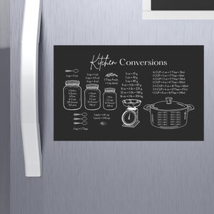 Measurement Conversion Refrigerator Magnet, Kitchen Measurement Conversion, Cooking Conversion Chart, Baking Conversion, Kitchen Gift Idea