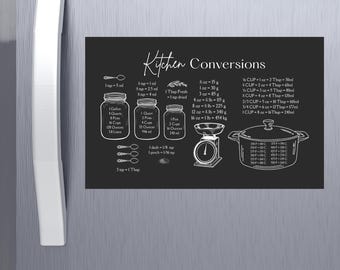 Measurement Conversion Refrigerator Magnet, Kitchen Measurement Conversion, Cooking Conversion Chart, Baking Conversion, Kitchen Gift Idea