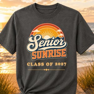シニアサンライズ2027シャツ、レトロクラス2027ファーストデイシニアTシャツ、カスタムカラー1717