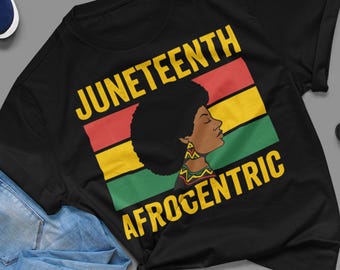 Juneteenth Afrocentric T-Shirt: Black Heritage Pride, Freedom & Unity