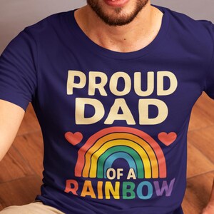Proud Dad of a Rainbow shirt for LGBTQ support Pride Month gift for dads with queer kids bold and heartwarming design