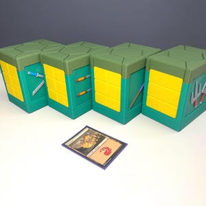TMNT Inspired Deckboxes | Fits 100 Cards Double Sleeved + Token Slot and Dice Storage