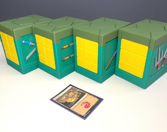 TMNT Inspired Deckboxes | Fits 100 Cards Double Sleeved + Token Slot and Dice Storage
