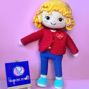 Patrón de crochet para muñeca Coni (PDF): Tutorial de amigurumi para niña (inglés y rumano)