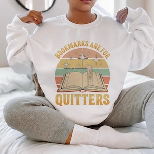 Book Lovers Pullover Crewneck Sweatshirt,  Bookworm Graphic Shirt for Reading Enthusiast