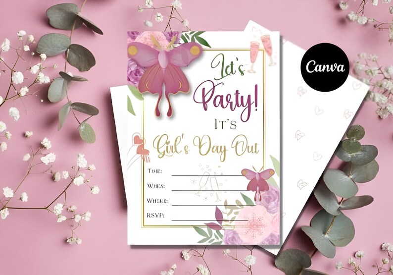 Girls Day Invitation Design Template Editable Brunch Party Invite ...