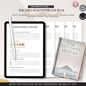 The Stillness Within Journal | Daily Mindfulness & Prayer Journal | Christian Faith-Based PDF | 160 Prompt Pages  |  Journal for Reflection