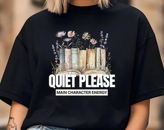 Book Lover Shirt, Floral Reading Tee, Boho Wildflower Bookish
