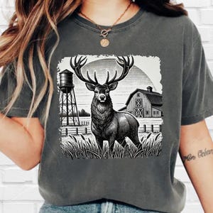 Whitetail Deer T-Shirt, Deer Hunting Dad Shirt, Retro Buck Wilderness Tee, Funny Hunting Gift, Vintage Buck And Doe Deer Outfit, Deer Season