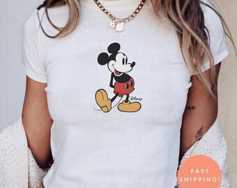Camiseta de Mickey Disney para bebé, camiseta de Mickey para bebé, camiseta clásica de Mickey para bebé, camisetas del Reino Mágico, camiseta para amantes de Disney, camiseta de Mickey Mouse, Mickey estilo retro