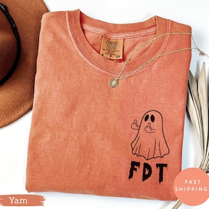 Comfort Colors® FDT Ghost Shirt, Anti Trump Halloween Tee, Political Protest T-Shirt, Spooky Liberal Shirt, Funny Activist Shirt