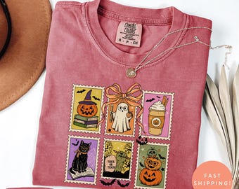 Comfort Colors® Halloween Shirt, Halloween Shirt, Retro Ghost Shirt, Cute Fall Shirt, Women's Halloween Tee, Pumpkin Season Tee, Cute Ghost