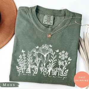 Comfort Colors® Subtle F*ck Trump Wildflower Shirt | Feminist Anti MAGA Tee | Democrat Gift | Floral FDT Political Shirt