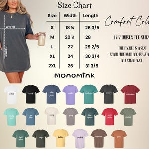 This Comfort Colors short sleeve shirt has a unisex fit – check the chart to pick your ideal size with confidence!