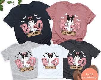 2025 Disney Halloween Custom Shirt, Disney Family Matching Halloween Shirt, Disneyland Group Costume, Mickey and Friends Boo Shirt